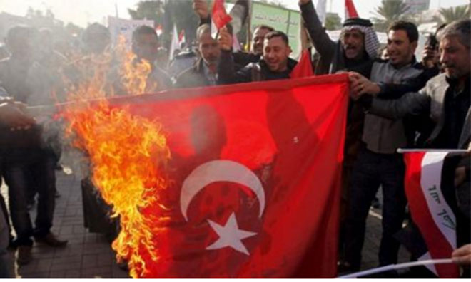 Bağdat’ta Türk Bayrağı Yakıldı